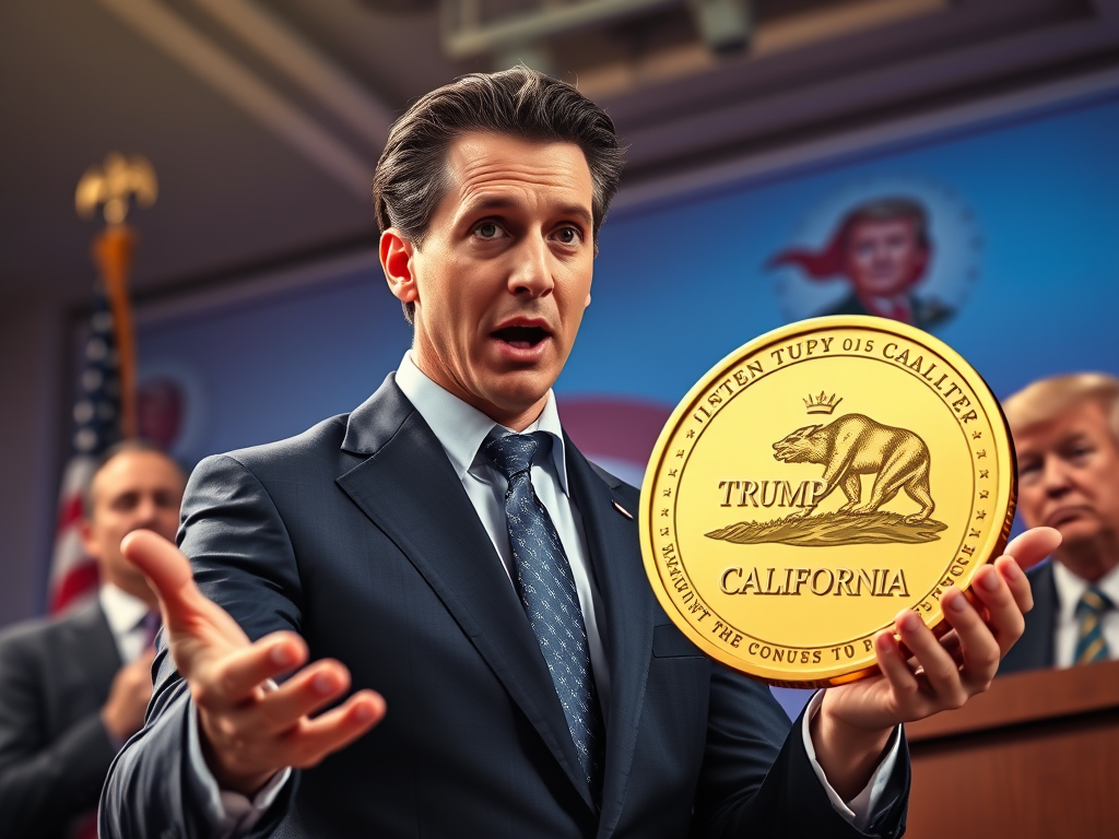 Newsom ide po Trumpovi cez kryptomeny Newsom ide po Trumpovi cez kryptomeny