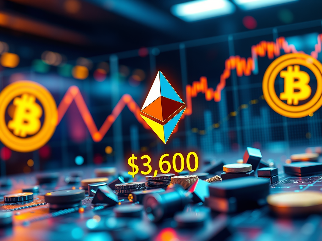 Ethereum drží úroveň 3 600 USD
