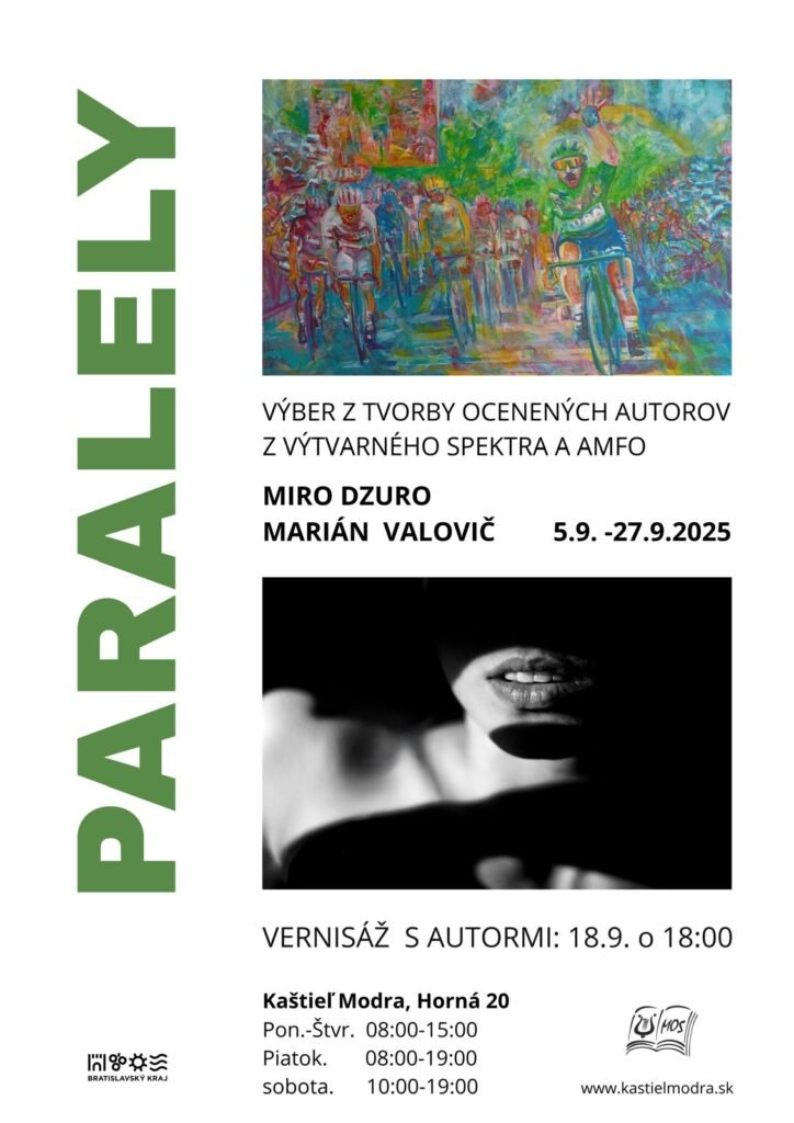 Pozvánka na výstavu Paralely – dialóg obrazu a fotografie v Kaštieli Modra Pozvánka na výstavu Paralely – dialóg obrazu a fotografie v Kaštieli Modra