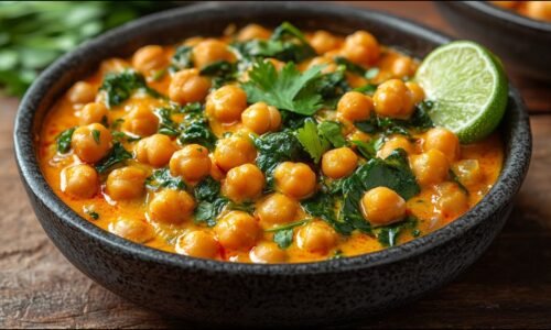 Creamy Vegan Chickpea Curry With Spinach 🌱 – Easy and Quick!
