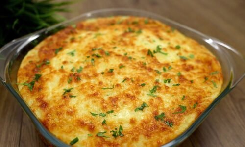 Kartoffelpüree-Auflauf mit Champignons im Ofen! Lecker und einfach!