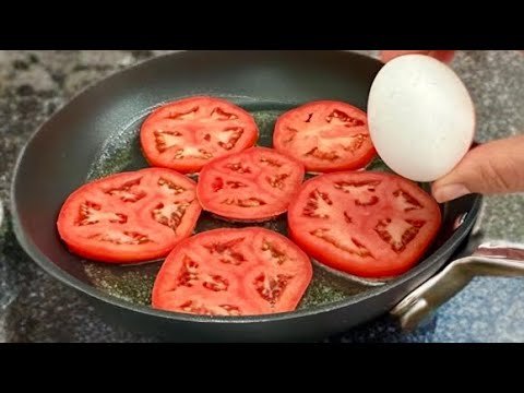 3 eggs for 1 tomato! Quick breakfast in 5 minutes The recipe is simple and delicious