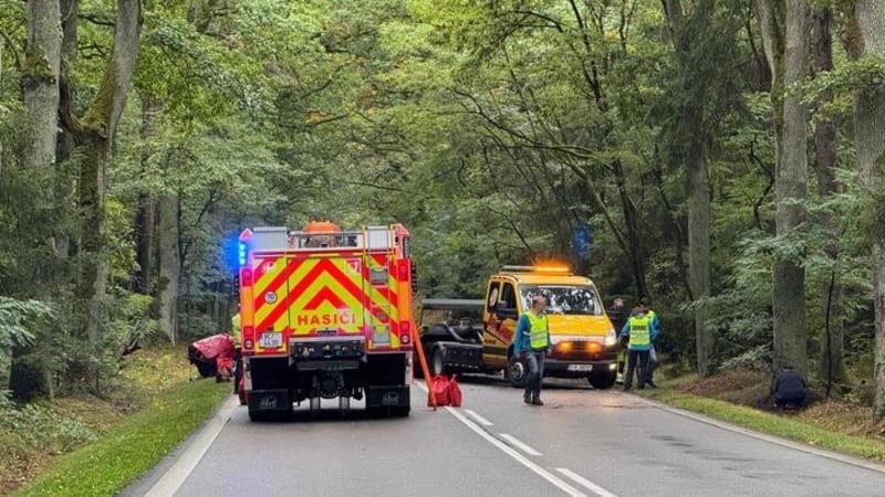 Smrtelná nehoda u Třeboně: Zemřela žena, auto po smyku narazilo do stromu a skončilo na střeše Smrtelná nehoda u Třeboně: Zemřela žena, auto po smyku narazilo do stromu a skončilo na střeše