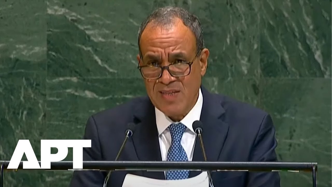 Egyptský minister Abdelatty kritizuje Izrael na Valnom zhromaždení OSN a varuje pred kolapsom Blízkeho východu.