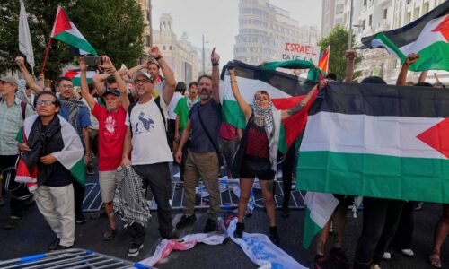 Final stage of Vuelta a Espana halted by organizers because of Palestine protests