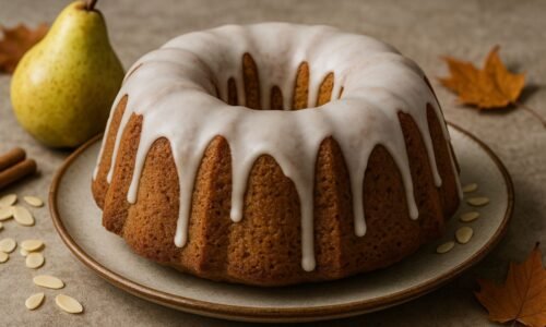 Hruškovo-mandľová bábovka s rumovou polevou: Jesenný dezert pre dospelých Hruškovo-mandľová bábovka s rumovou polevou: Jesenný dezert pre dospelých
