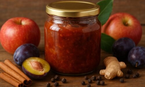 Slivkové čatní s jablkami: Exotická omáčka s domácim nádychom Slivkové čatní s jablkami: Exotická omáčka s domácim nádychom