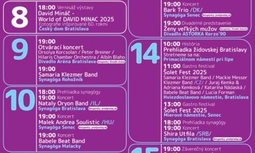 PODCAST BSK: Bratislavský kraj ožije jedinečnou zmesou tradície a súčasnosti, ktorú prináša Festival židovskej kultúry Shalom Chaverim PODCAST BSK: Bratislavský kraj ožije jedinečnou zmesou tradície a súčasnosti, ktorú prináša Festival židovskej kultúry Shalom Chaverim