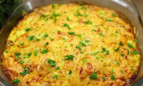 Sehr lecker! Ein einfaches Rezept für einen Zucchini-Hähnchen-Auflauf im Ofen!