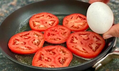 3 eggs for 1 tomato! Quick breakfast in 5 minutes. The recipe is simple and delicious