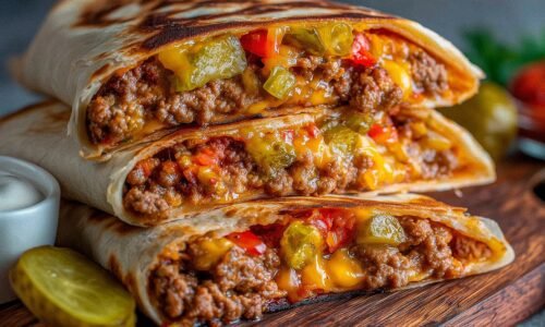 Ich habe noch nie so schnell und lecker zu Abend gegessen! Einfaches Rezept für Käse-Rind-Tortillas