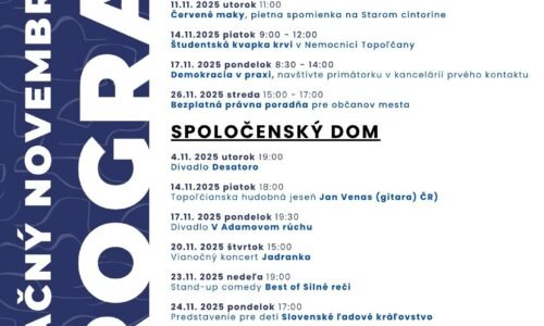 Kultúra Topoľčany: Nech sa páči, máme pre vás program podujatí, výstav, koncertov a divadiel v Meste Topoľčany v mesiaci Kultúra Topoľčany: Nech sa páči, máme pre vás program podujatí, výstav, koncertov a divadiel v Meste Topoľčany v mesiaci