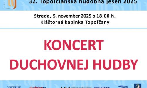 Kultúra Topoľčany: Pozývame vás na ďalší koncert Topoľčianskej hudobnej jesene 2025 Kultúra Topoľčany: Pozývame vás na ďalší koncert Topoľčianskej hudobnej jesene 2025