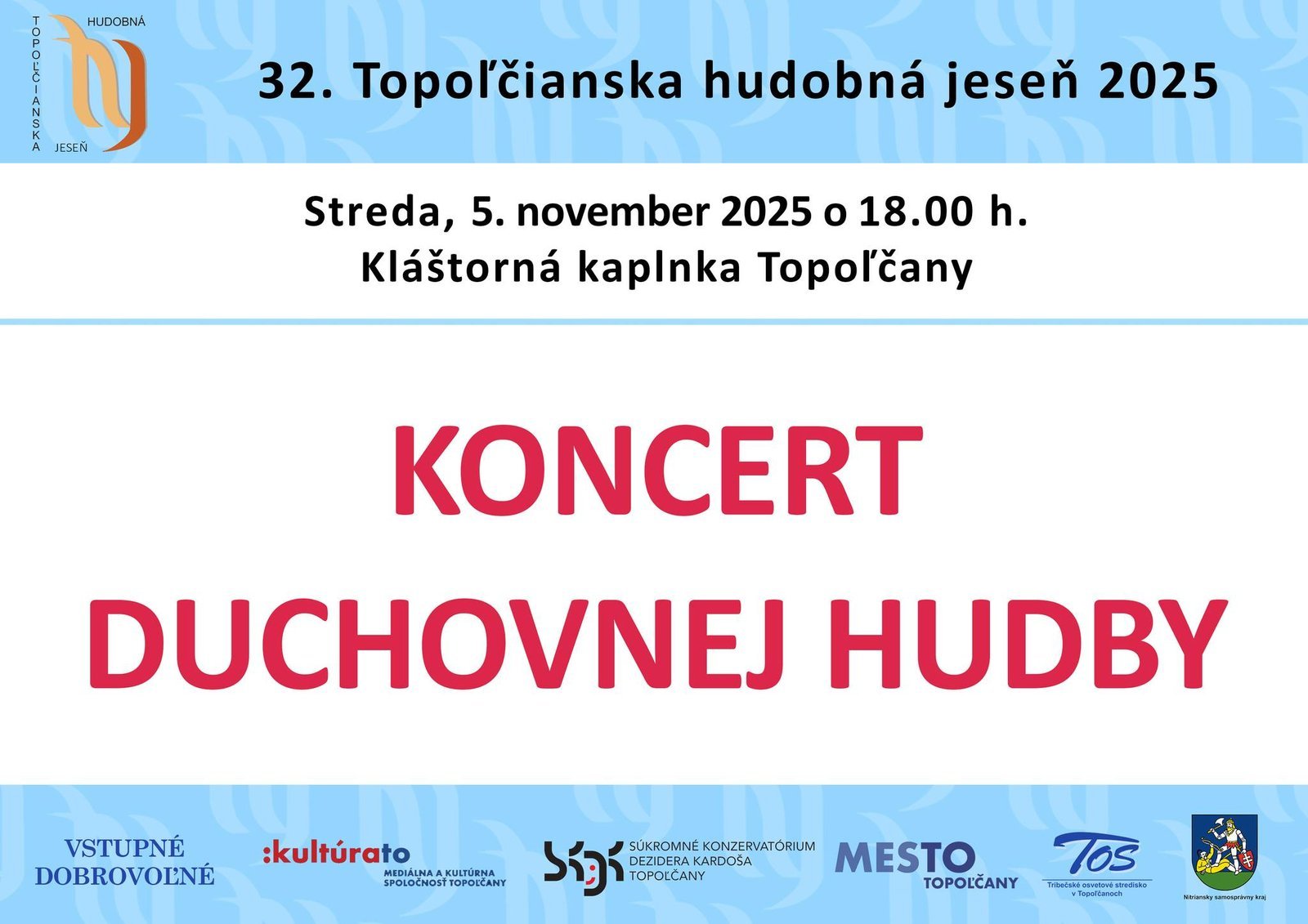 Kultúra Topoľčany: Pozývame vás na ďalší koncert Topoľčianskej hudobnej jesene 2025 Kultúra Topoľčany: Pozývame vás na ďalší koncert Topoľčianskej hudobnej jesene 2025