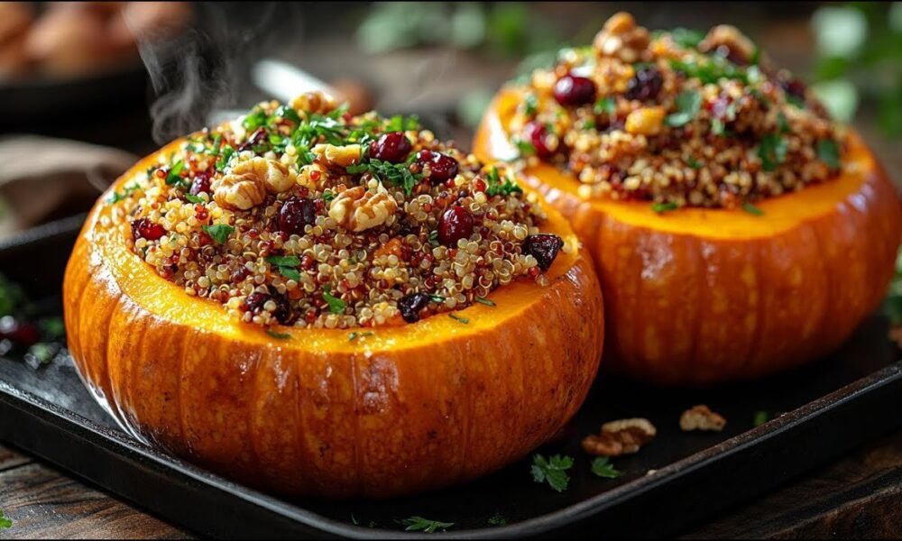 Plnená tekvica z rúry Vegánsky recept, ktorý musíte vyskúšať!