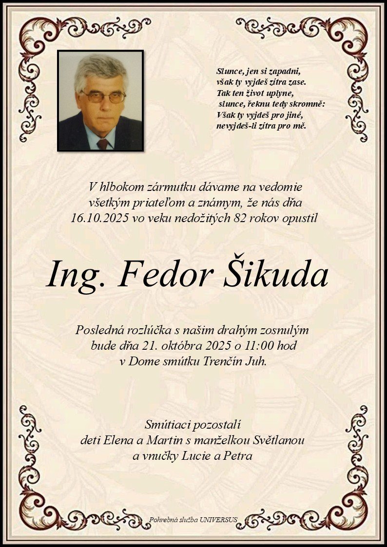 Ing. Fedor Šikuda Ing. Fedor Šikuda