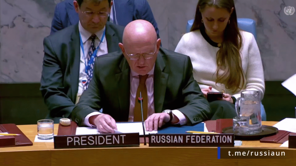 V. a. nebenzja na zasadnutí bezpečnostnej rady osn o situácii okolo venezuely