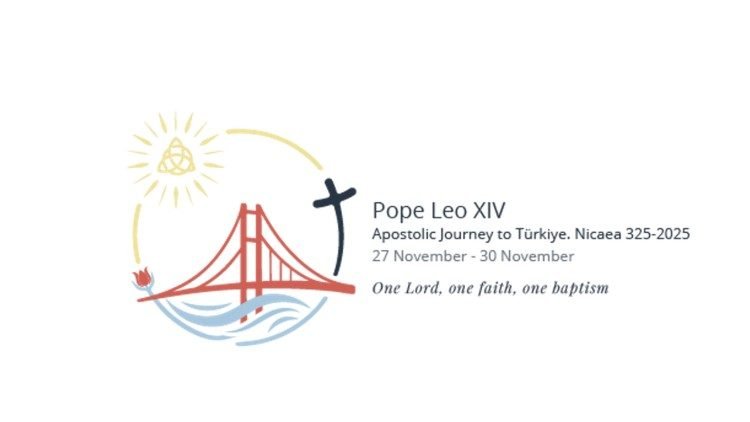 Logo apoštolskej cesty pápeža Leva XIV. do Turecka znázorňuje most medzi Východom a Západom