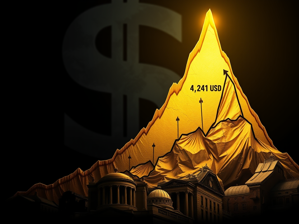 Zlato dosahuje nové maximum na 4 241 USD Zlato dosahuje nové maximum na 4 241 USD