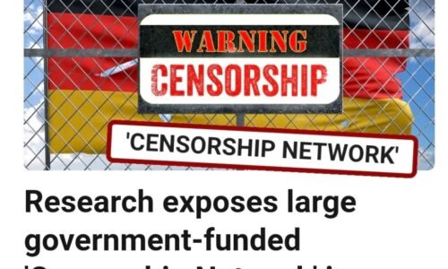 Odhalená rozsiahla „cenzúrna sieť“ financovaná nemeckou vládou. Odhalená rozsiahla „cenzúrna sieť“ financovaná nemeckou vládou.