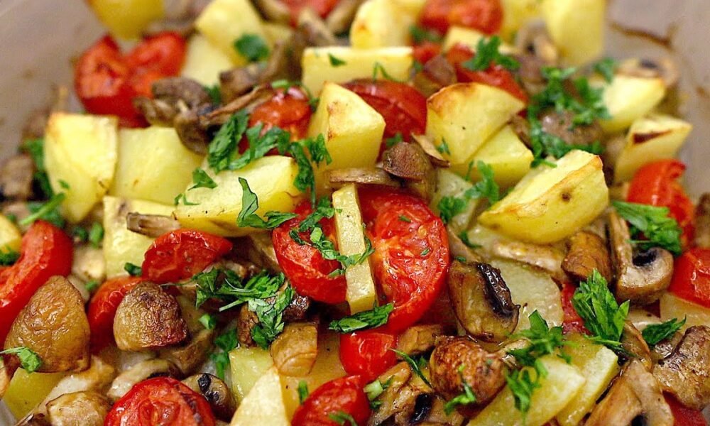 Ein einfaches Rezept für Ofenkartoffeln. Leckeres Abendessen.