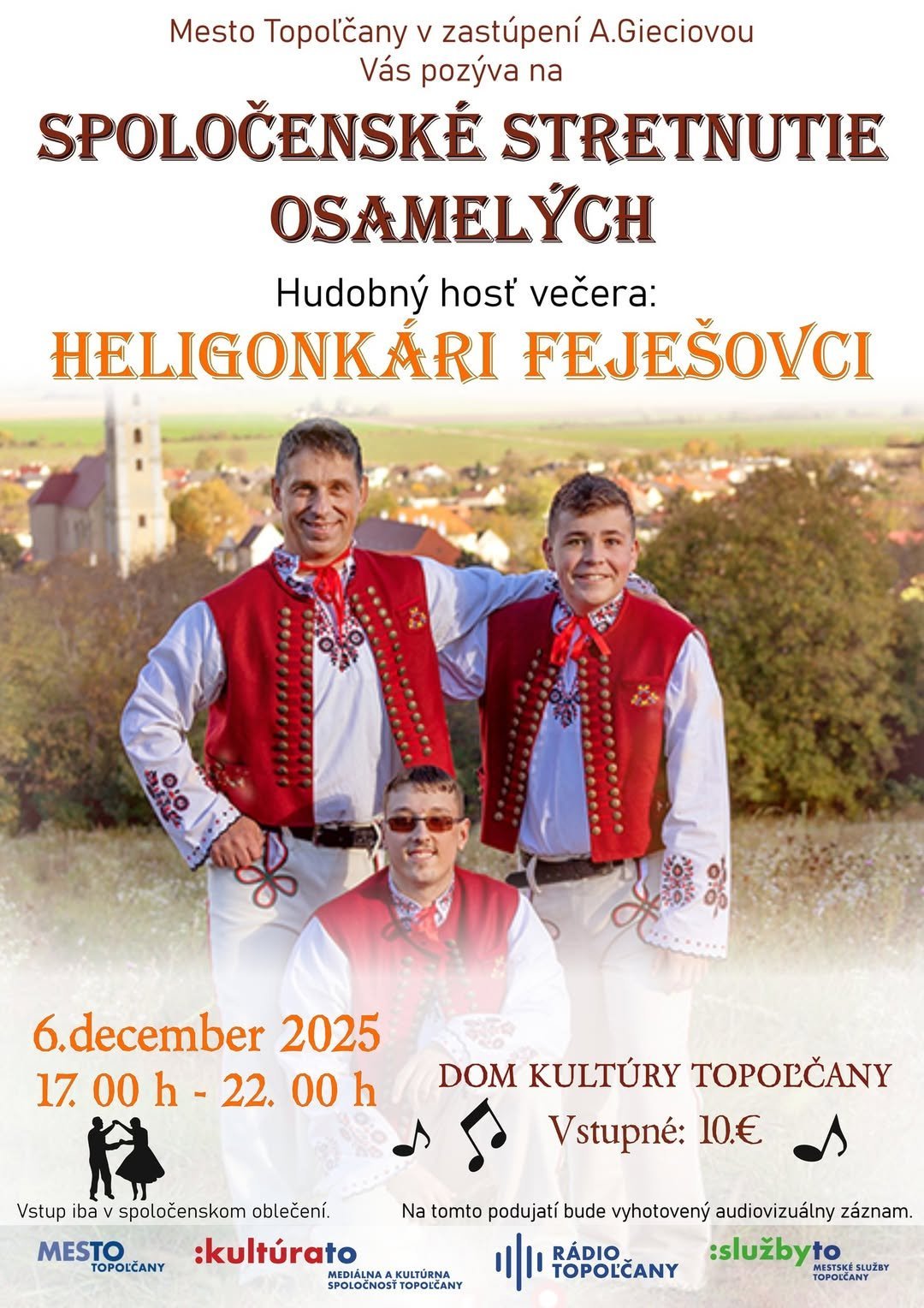 Kultúra Topoľčany: Pozývame vás na Spoločenské stretnutie osamelých