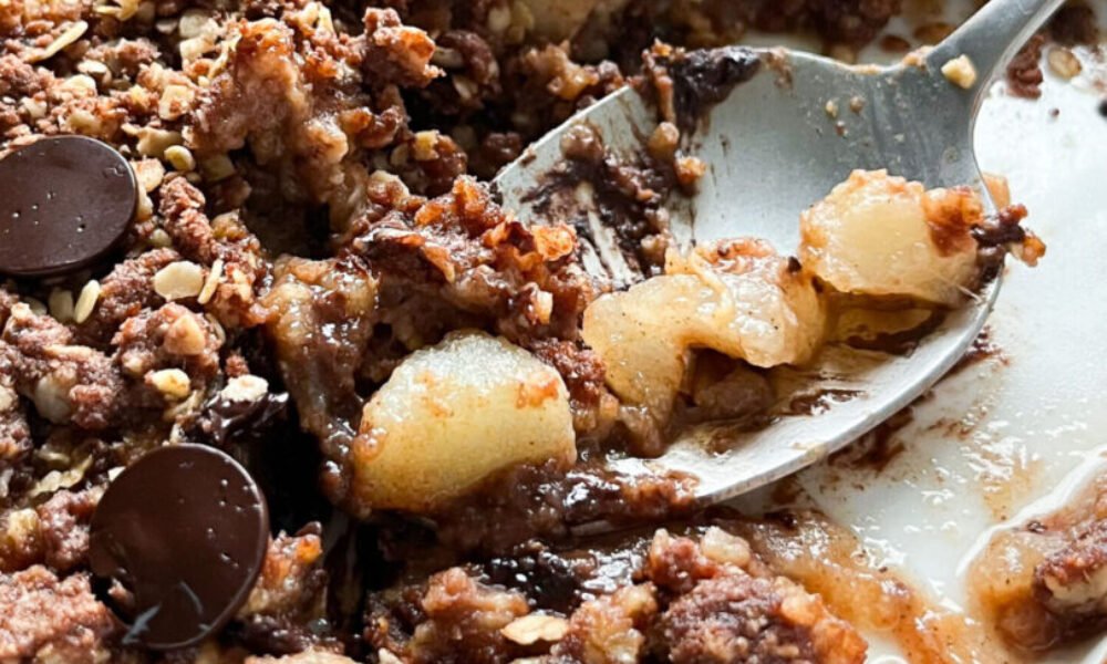 Hruškovo-čokoládový crumble