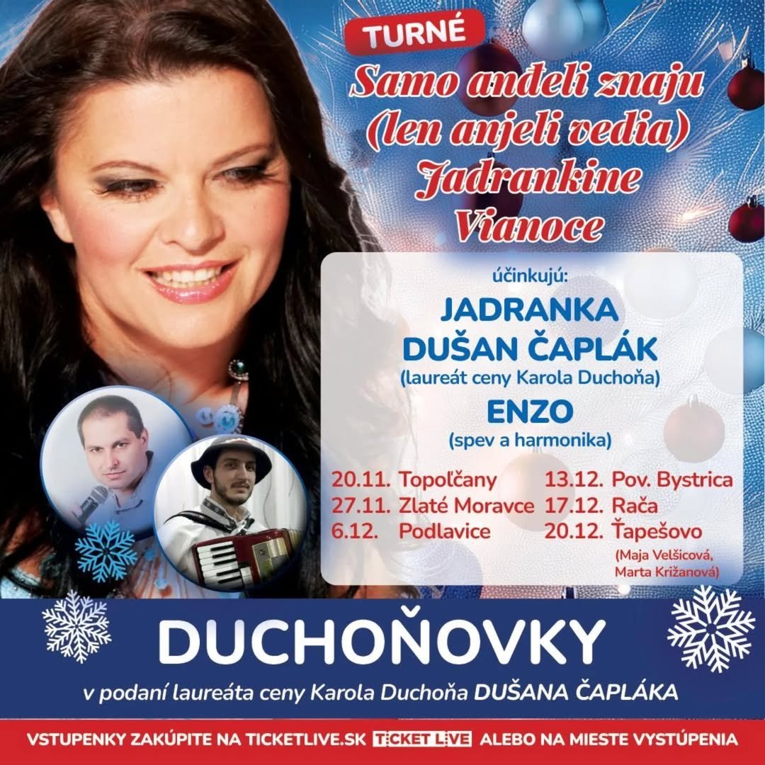 Kultúra Topoľčany: štvrtok 20.11.2025 o 19:00 h., Spoločenský dom Topoľčany Kultúra Topoľčany: štvrtok 20.11.2025 o 19:00 h., Spoločenský dom Topoľčany