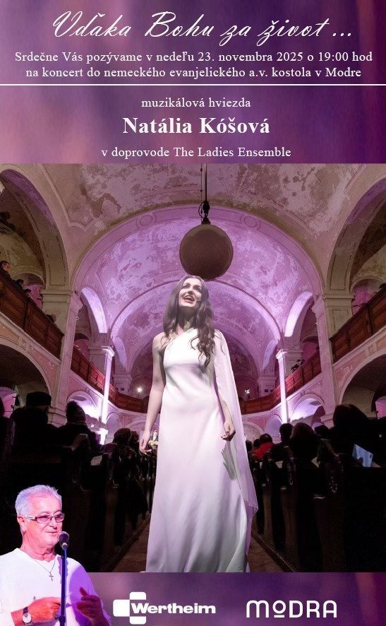 Mesto Modra: KONCERT V NEMECKOM EVANJELICKOM KOSTOLE