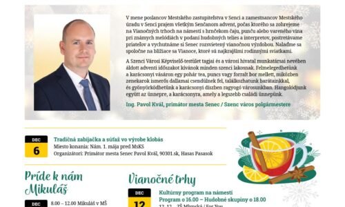 Mesto Senec: SENČAN DECEMBER 2025 Mesto Senec: SENČAN DECEMBER 2025