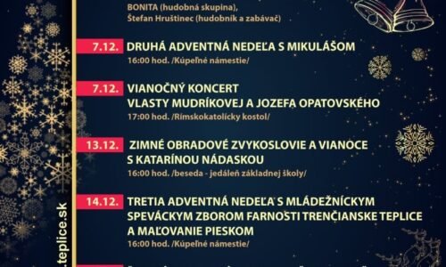 Mesto Trenčianske Teplice: Vianoce v Trenčianskych Tepliciach 2025