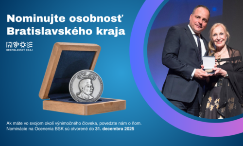 Nominujte osobnosť Bratislavského kraja. Čas máte do 31. decembra 2025 Nominujte osobnosť Bratislavského kraja. Čas máte do 31. decembra 2025