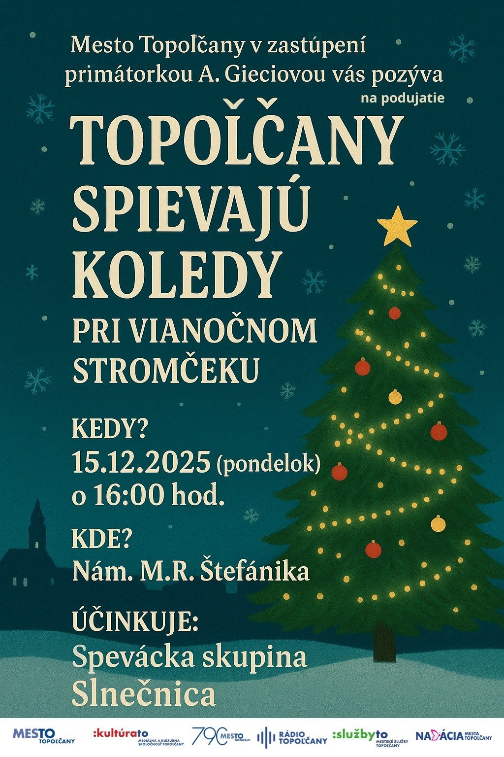 Kultúra Topoľčany: Na námestí pribudli vianočné stromčeky, ktoré môžete spolu s nami dozdobiť aj vy. Kultúra Topoľčany: Na námestí pribudli vianočné stromčeky, ktoré môžete spolu s nami dozdobiť aj vy.
