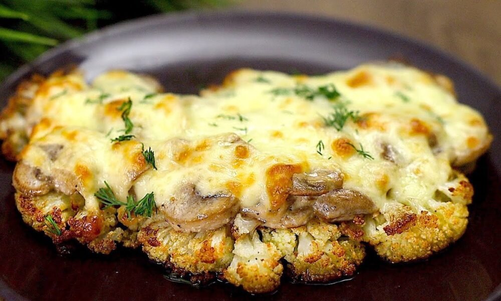 Rezept für Blumenkohl mit Pilzen. Einfach und lecker!