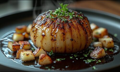 Oven-Baked Kohlrabi, Just Like in a Restaurant. A Vegan Fine-Dining Main Course