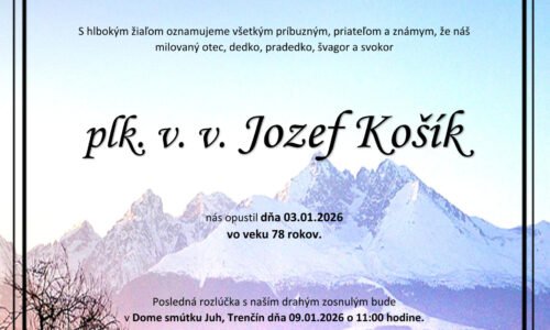 plk. v. v. Jozef Košík