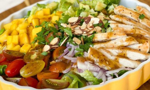Warum habe ich dieses Rezept noch nicht vorbereitet? Mango Avocado Hähnchenfilet  leichtes Dressing